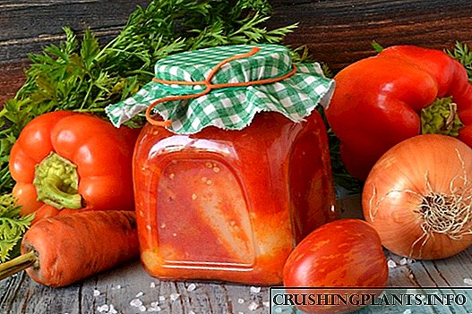 Qish uchun pomidor sousida to'ldirilgan qalampir