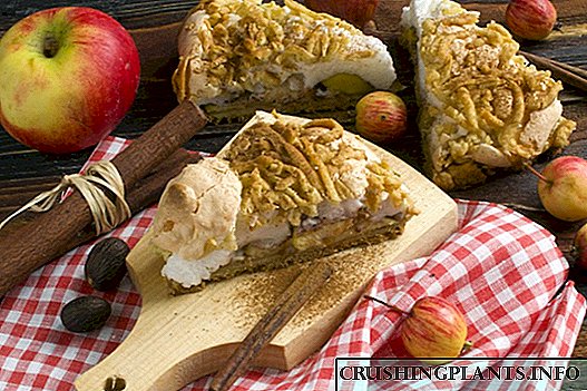 Apple Shortbread Pie con merengue