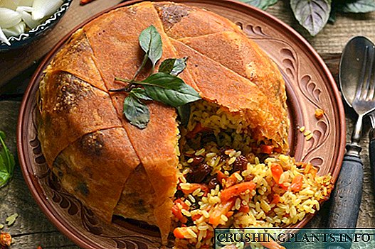 Shah-pilaf ing roti pita - pesta kanggo preinan