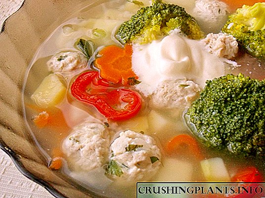 Brokoli sareng Sup Daging Bola