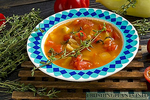 Sopa de tomate con pementa e tomiño