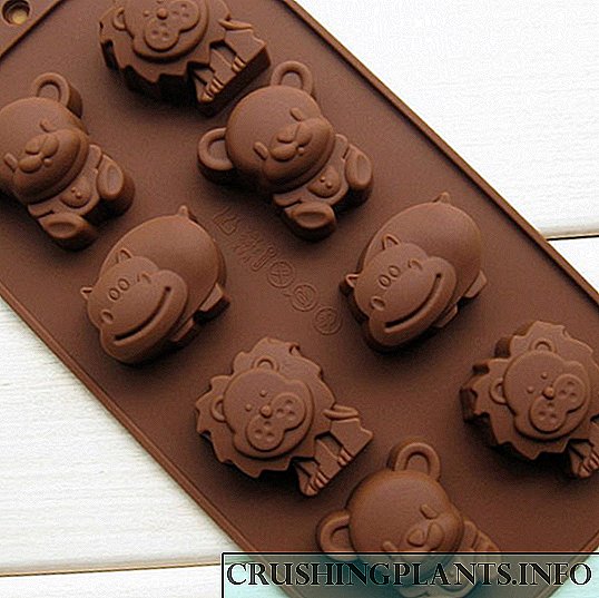 За да направите кадрава чоколада, потребна ви е силиконска 3Д калап од Кина