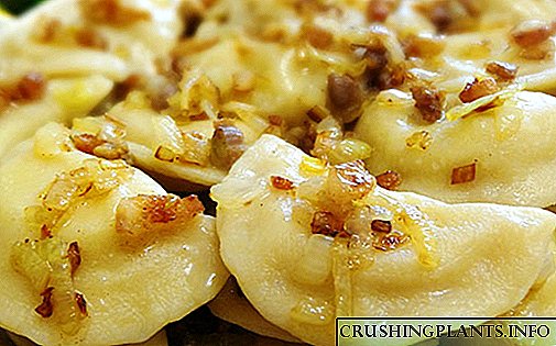 Masak dumpling sing enak karo kentang lan jamur.