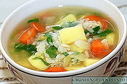Cara sinau carane masak sup sing sugih karo beras, kentang lan daging