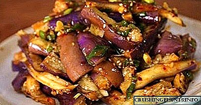 Ryseitiau eggplant Corea poblogaidd