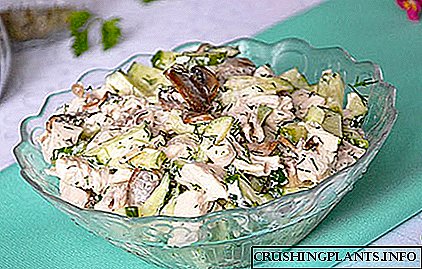 Ukusno jelo za prave gurmane je salata s piletinom i gljivama.